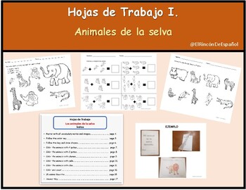 Preview of Los Animales de la Selva: Hojas de Trabajo I. Distance Learning