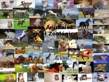 Preview of Los Animales en el Zoológico lección para los niños