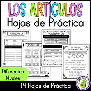 Preview of Los Artículos Spanish Articles El, La, Los, Las, Un, Una, Unos, & Unas Práctica