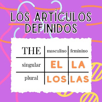 Los Artículos Definidos/Indefinidos Posters by Caitlin Ramirez | TPT