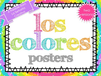 Preview of Los Colores - Color Posters in Spanish