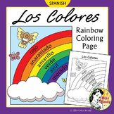 Los Colores Spanish Colors Rainbow Coloring Page