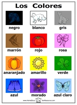 Los Colores: Spanish colors activity set by Fran Lafferty | TpT
