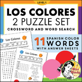 Spanish Colors (Los Colores) Crossword & Word Search Puzzl