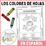 Los Colores de Hojas En Español - Coloring Page in Spanish