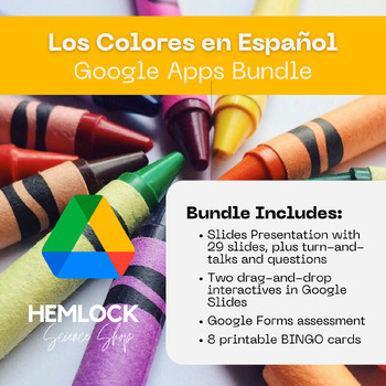 Preview of Los Colores en Español - Spanish Colors Bundle - Google Apps