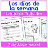 Los Días de la Semana / Days of the Week in Spanish Worksh