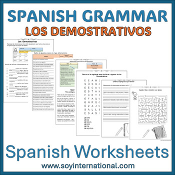 Preview of Los Demostrativos en español - ese, eso, este, esta, estos, estas y más