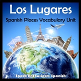 Los Lugares Vocab Lists, Activities, Crossword, Games, & Q