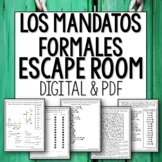 Los Mandatos Formales Spanish Usted Commands Escape Room
