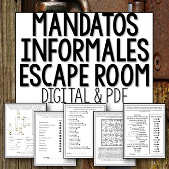 Preview of Los Mandatos Informales Spanish Tú Commands Escape Room