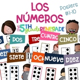Los Números Math Anchor Charts Numbers 1-10 in Spanish