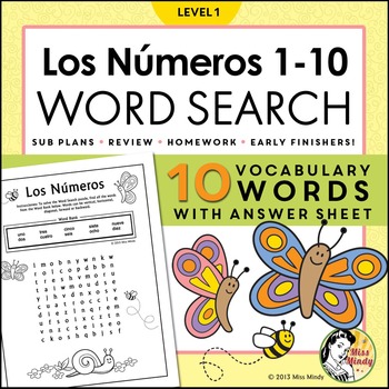 Conteo del 1 al 9 worksheet  Word search puzzle, Words, Search