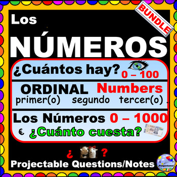 Preview of Spanish Numbers and Ordinals BUNDLE Los numeros Los ordinales POWERPOINT