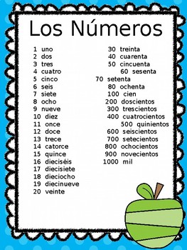 Preview of Los Numeros del 1-1000