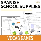 Los Objetos de Clase School Supplies in Spanish Vocabulary
