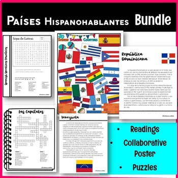 Preview of Los Paises Hispanohablantes Bundle