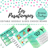 Los Pasatiempos / Pastimes Interactive Digital Choice Board