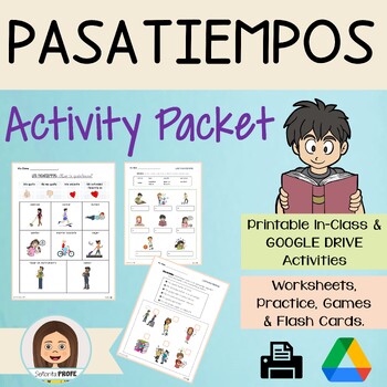 Preview of Los Pasatiempos / Spanish Pastimes Activity Packet