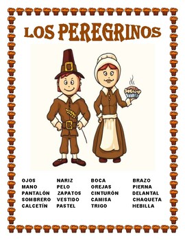 Preview of Los Peregrinos-La Ropa y El Cuerpo -Spanish-Thanksgiving-Distance Learning 