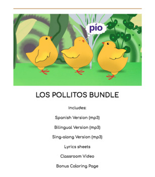 Preview of Los Pollitos Bundle For Choir Or Classroom Singing