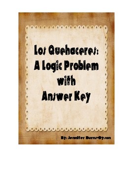 Preview of Los Quehaceres: A Logic Problem about Spanish Chores