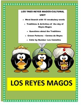 Preview of Los Reyes Magos- Three Kings Day-Cultural Lesson Plan-ENGLISH- Jan 6th
