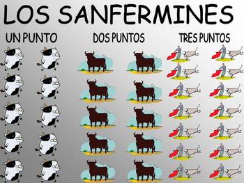Preview of Los Sanfermines-Spanish Running of the Bulls Game/Culture & Vocab Fun