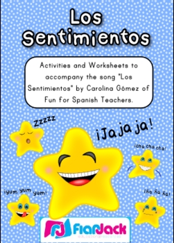 Preview of Los Sentimientos Spanish Song and Activities