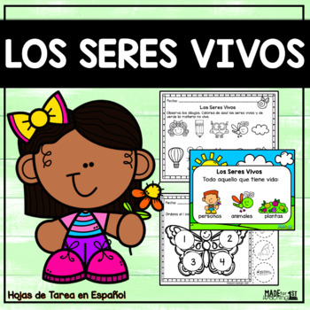 Preview of Los Seres Vivos | Living Things Spanish Activities