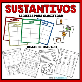 Preview of Los Sustantivos Actividades y Hojas de Trabajo / Spanish Nouns Activities