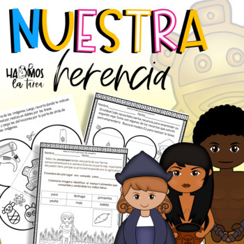 Preview of Los Taínos | Conociendo nuestra herencia in Spanish | Spanish worksheets