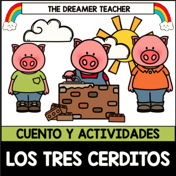 Preview of Los Tres Cerditos: Libro Emergente y Actividades | Distance Learning