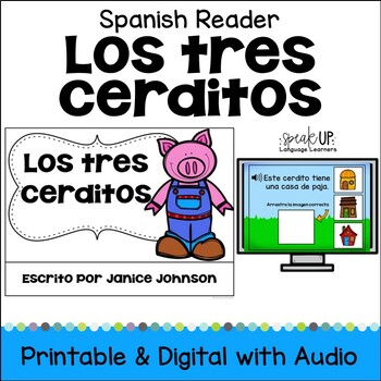 Preview of Los Tres Cerditos Spanish Three Pigs Fairy Tale Reader Easy Beginning Mini Book