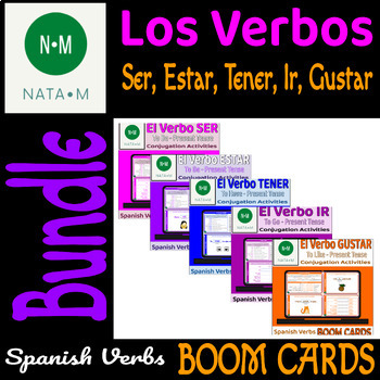 Preview of Los Verbos (Ser, Estar, Tener, Ir, Gustar) - Bundle