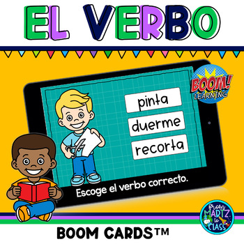 Los Verbos / Verbs Boom Cards™ in Spanish / Español by From Martz to Class