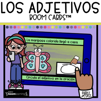 Preview of Los adjetivos Boom Cards™ Adjectives in Spanish