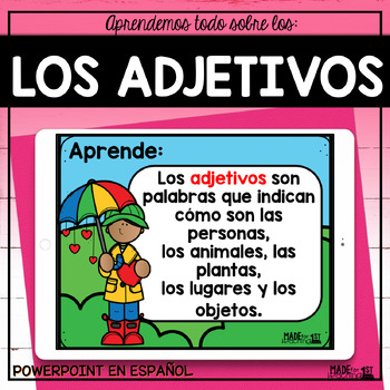 Preview of Los adjetivos - Spanish PowerPoint
