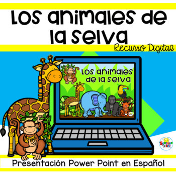 Preview of Los animales de la selva Presentación interactiva | Jungle animals Power Point