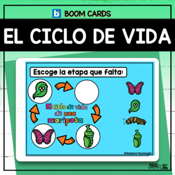 Preview of Los ciclos de vida - Boom Cards in Spanish/Distance Learning