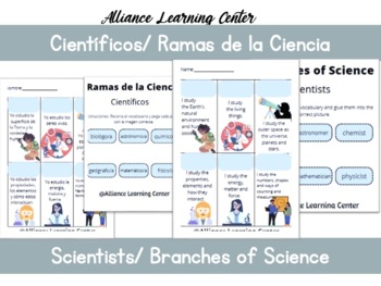 Preview of Los científicos y las ramas de las ciencias / Scientists - Branches of Science