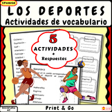 Los deportes Spanish sports vocabulary Practice activities