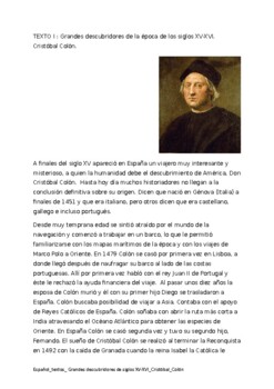 Preview of Los descubridores grandes. Cristóbal Colón.