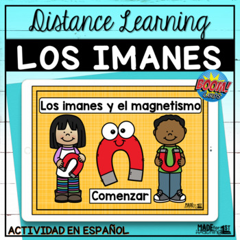 Preview of Los imanes Spanish Boom Cards/Distance Learning