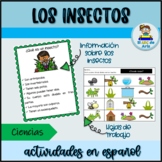 Los insectos | Actividades | Insect Activities in Spanish