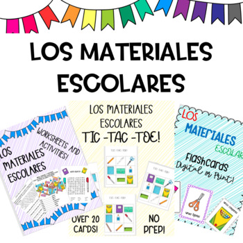 Material escolar worksheet for 1º PRIMARIA