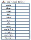 Los meses/Months of the Year in Spanish (Montessori Matchi