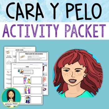 Preview of Lo Adjetivos / Spanish Adjectives, Face and Hair With Tener Activiy Packet