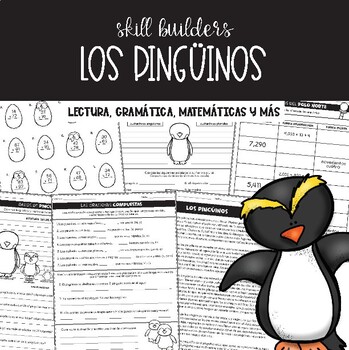 Preview of Winter Activities - Penguins Spanish Reading Comprehension | Los pingüinos