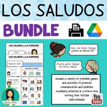 Preview of Los saludos / Spanish Greetings Bundle